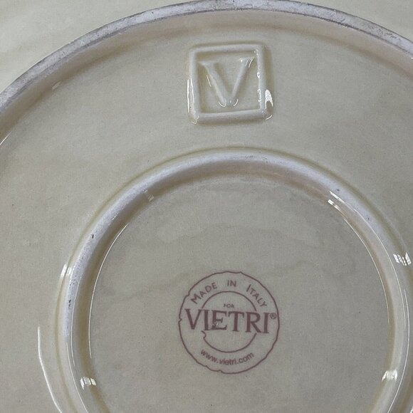 VIETRI ETRUSCA ITALY HAND PAINT DINNER PLATES 11.5" BIRD BEIGE - Picture 6 of 9